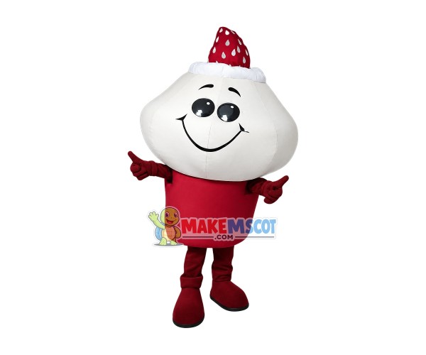 Strawberry Ice Cream Mascot Costume