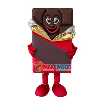 Superb Chocolate Mascot Costume Superb Chocolate Mascot Costume