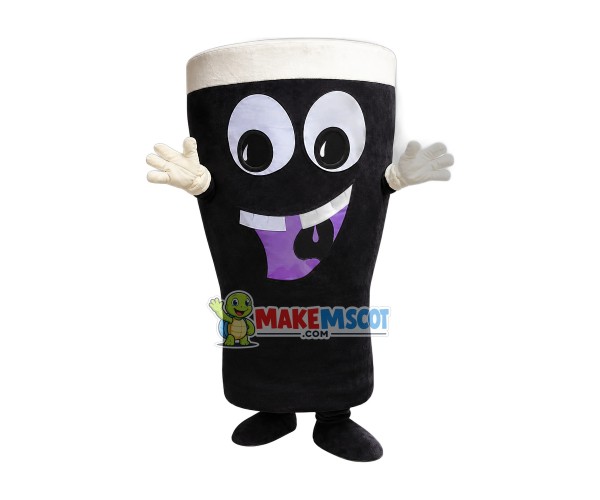 Happy Coffee Cup Mascot Costume Happy Coffee Cup Mascot Costume