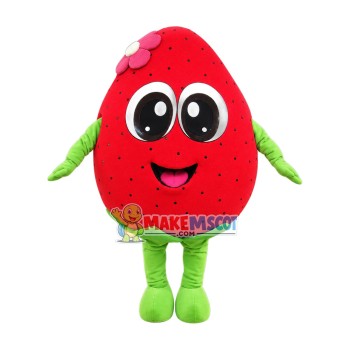 Superb Strawberry Mascot Costume Superb Strawberry Mascot Costume
