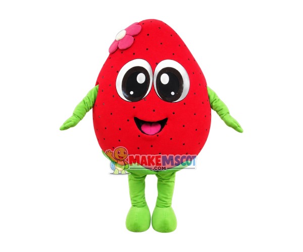 Superb Strawberry Mascot Costume Superb Strawberry Mascot Costume