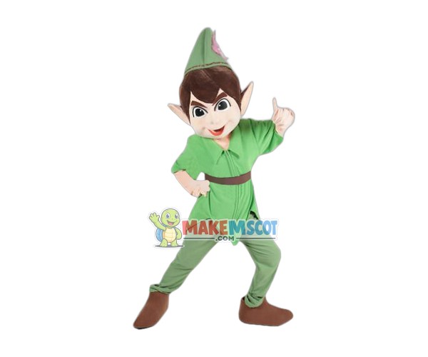 Friendly Green Elf Mascot Costume Friendly Green Elf Mascot Costume