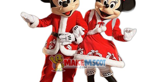 Christmas Mickey & Minnie Mouse Mascot Costume