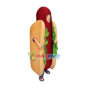 Superb Hot Dog Mascot Costume Superb Hot Dog Mascot Costume