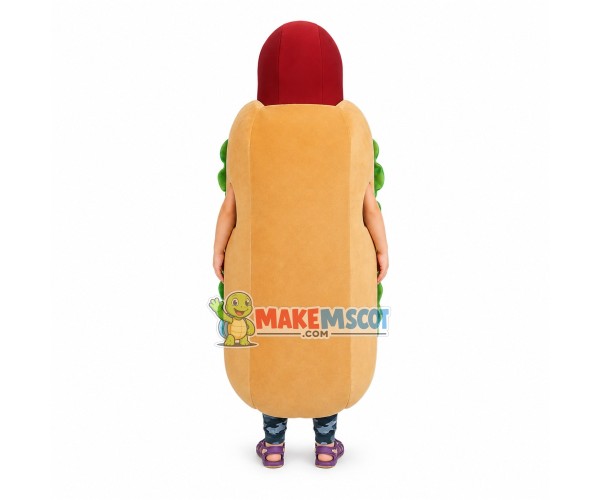 Superb Hot Dog Mascot Costume Superb Hot Dog Mascot Costume