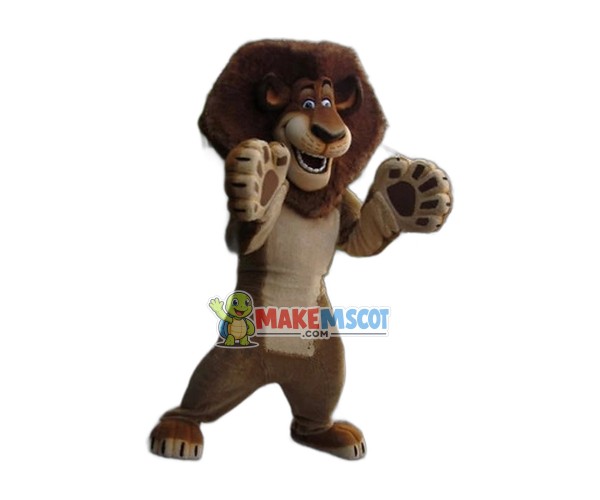 Friendly Madagascar Alex the Lion Mascot Costume