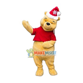 Lovely Christmas Winnie the Pooh Mascot Costume Lovely Christmas Winnie the Pooh Mascot Costume