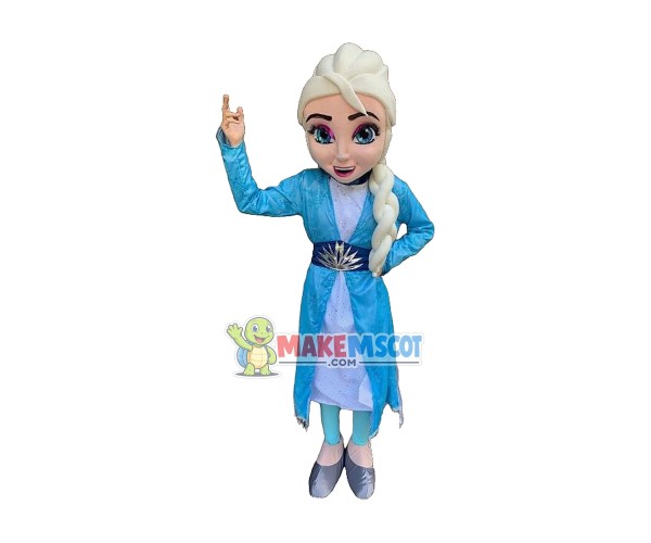 Elsa Snow Queen Mascot Costume Elsa Snow Queen Mascot Costume