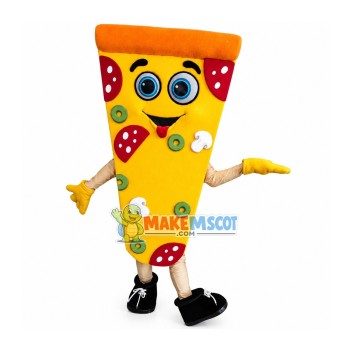 Friendly Lightweight Pizza Mascot Costume Friendly Lightweight Pizza Mascot Costume