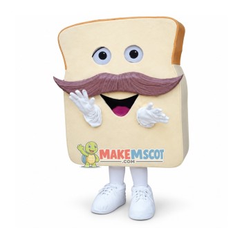 Happy Lightweight Bread Mascot Costume Happy Lightweight Bread Mascot Costume