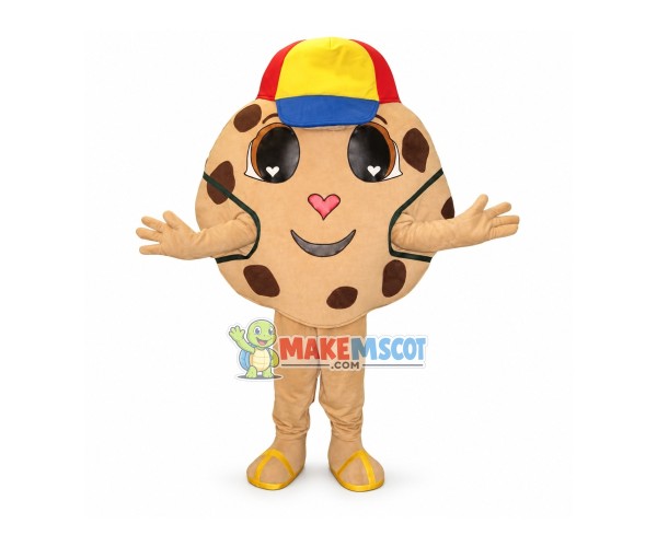 Friendly Cookie Mascot Costume Friendly Cookie Mascot Costume