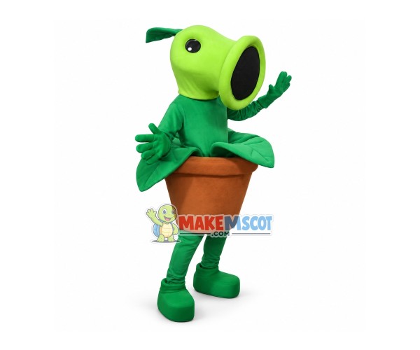 Peashooter Mascot Costume Peashooter Mascot Costume