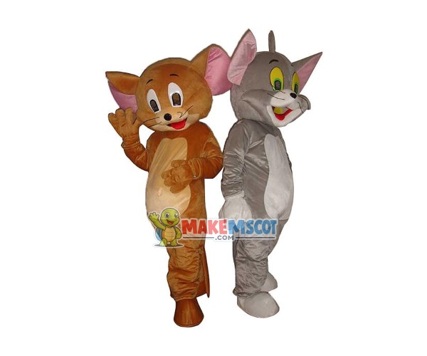 Jerry Mouse & Tom Cat costume Cartoon Mascot Costume Free Shipping Jerry Mouse & Tom Cat costume Cartoon Mascot Costume Free Shipping