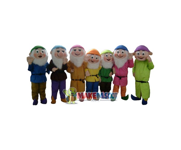 Seven Dwarfs Mascot costume Seven Dwarfs Mascot costume