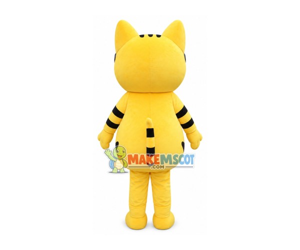 Yellow Cat Mascot Adult Costume Free Shipping