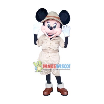 Mouse Clubhouse Safari Miss Mouse Minnie Mascot Costume