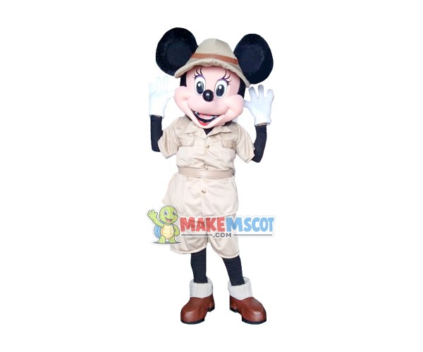Mouse Clubhouse Safari Miss Mouse Minnie Mascot Costume Mouse Clubhouse Safari Miss Mouse Minnie Mascot Costume