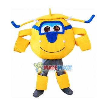 Super Wings Cartoon Donnie Mascot Costume Super Wings Cartoon Donnie Mascot Costume
