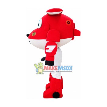 Super Wings Cartoon Jett Mascot Costume Super Wings Cartoon Jett Mascot Costume