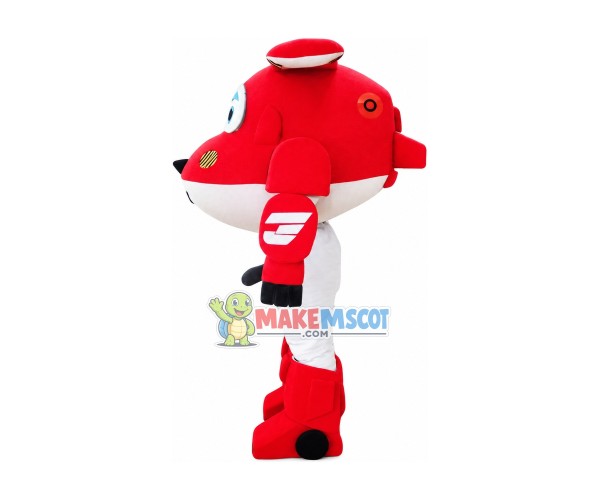 Super Wings Cartoon Jett Mascot Costume Super Wings Cartoon Jett Mascot Costume