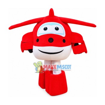 Super Wings Cartoon Cute Jett Mascot Costume Super Wings Cartoon Cute Jett Mascot Costume