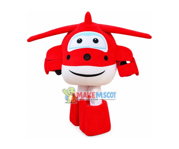 Super Wings Cartoon Cute Jett Mascot Costume Super Wings Cartoon Cute Jett Mascot Costume