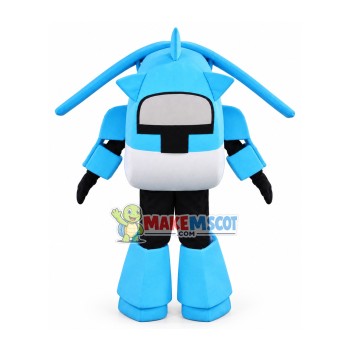 Super Wings Cartoon Light Blue Jerome Mascot Costume Super Wings Cartoon Light Blue Jerome Mascot Costume