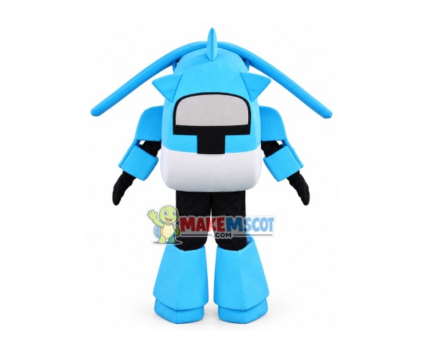 Super Wings Cartoon Light Blue  Jerome Mascot Costume