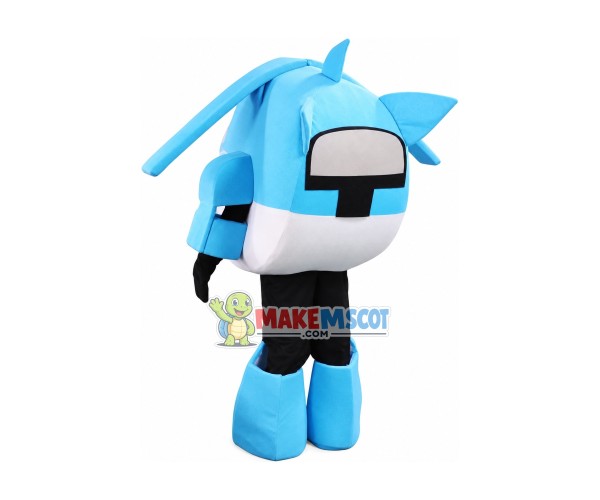 Super Wings Cartoon Light Blue Jerome Mascot Costume Super Wings Cartoon Light Blue Jerome Mascot Costume