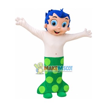 Blue Boy Mermaid Mascot Costume Blue Boy Mermaid Mascot Costume