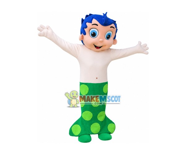 Blue Boy Mermaid Mascot Costume