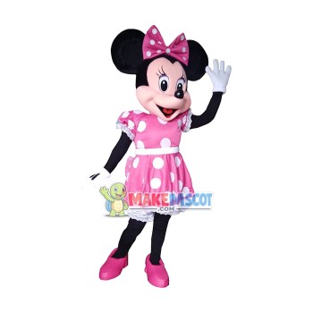 Mouse Clubhouse Deluxe Pink Miss Mouse Minnie Mascot Costume Mouse Clubhouse Deluxe Pink Miss Mouse Minnie Mascot Costume