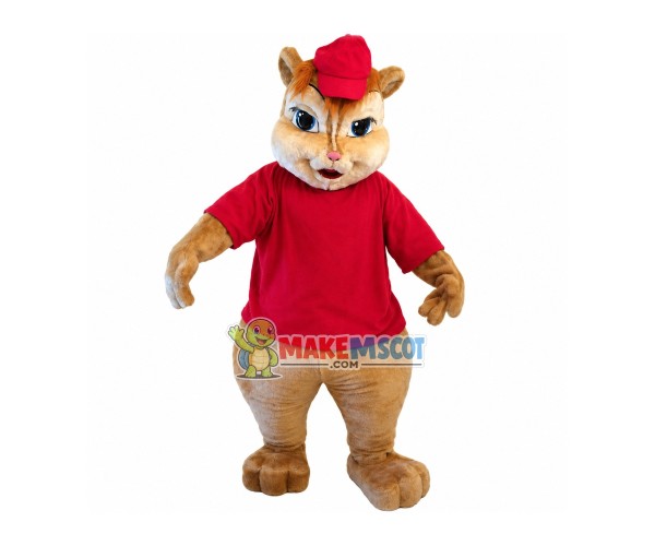 Chipmunk Alvin Mascot Costume