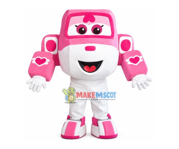 Super Wings Dizzy Pink Mascot Costume Super Wings Dizzy Pink Mascot Costume