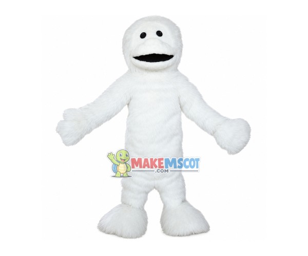 Adult White Yeti Mascot Costume Adult White Yeti Mascot Costume