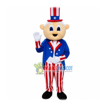 American Old Man Magician Mascot Costume
