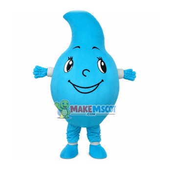 Blue Water Drop Mascot Costume