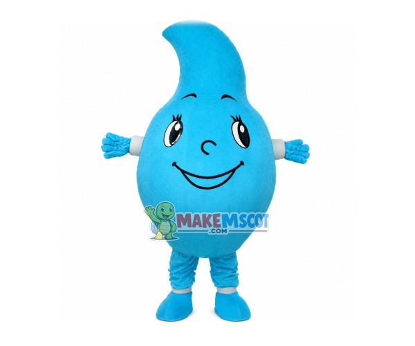 Blue Water Drop Mascot Costume Blue Water Drop Mascot Costume