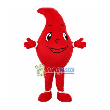 Red Water Drop Mascot Costume