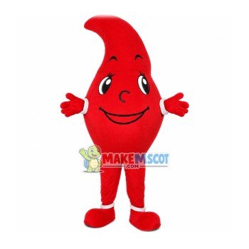 Red Water Drop Mascot Costume Red Water Drop Mascot Costume