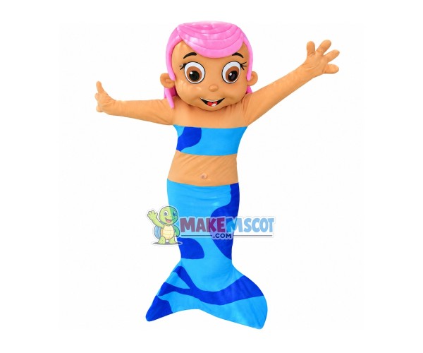 Pink Girl Mermaid Mascot Costume