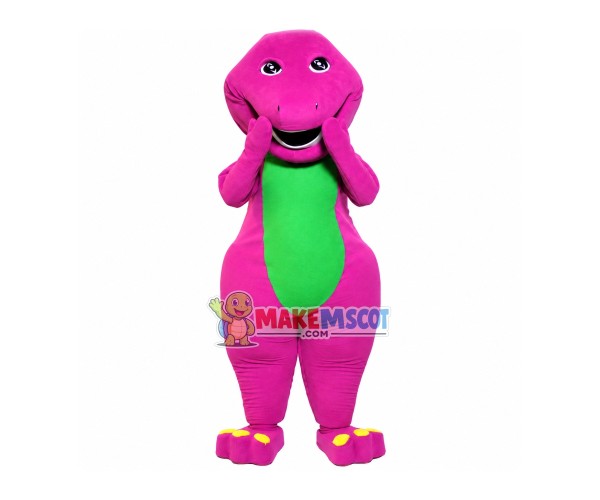 Barney & Friends Barney Mascot Costume Barney & Friends Barney Mascot Costume