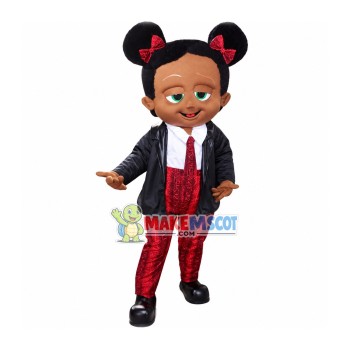 Baby Girl Black Mascot Costume Baby Girl Black Mascot Costume