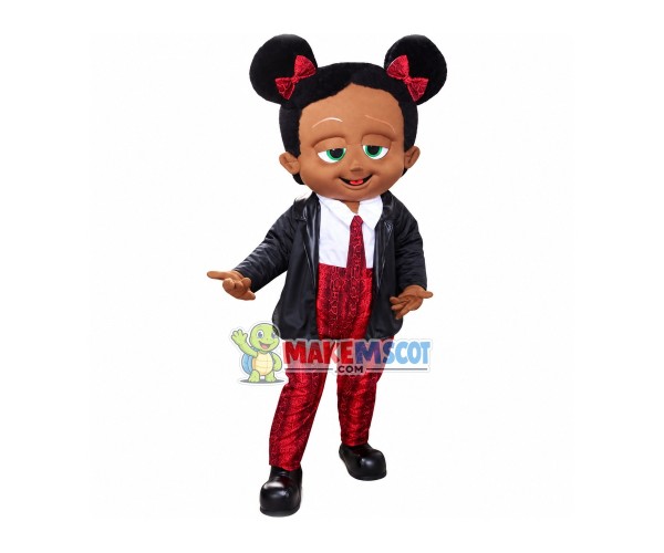 Baby Girl Black Mascot Costume Baby Girl Black Mascot Costume