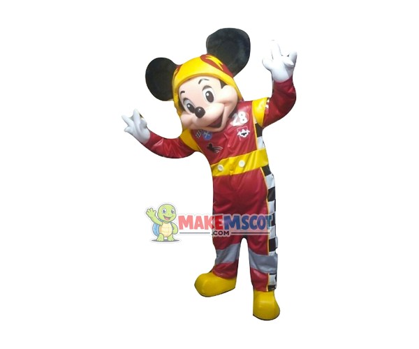 Mouse Clubhouse Racer Mickey Mouse Mascot Costume