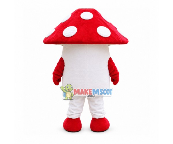 Red Mushroom Mascot Costume Red Mushroom Mascot Costume