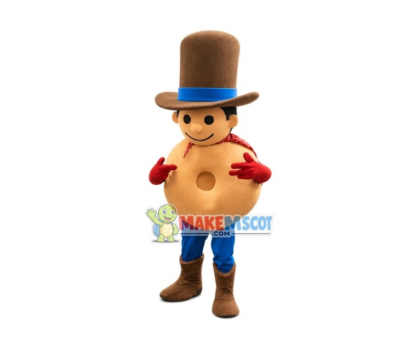 Bagel Boy Mascot Costume Bagel Boy Mascot Costume