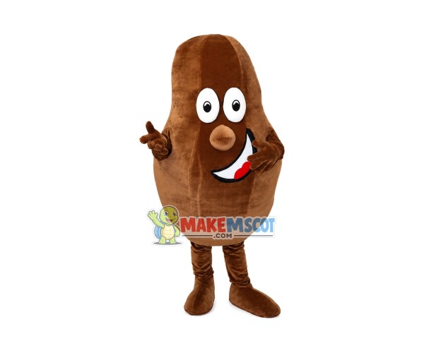Cocoa Bean Mascot Costume Cocoa Bean Mascot Costume