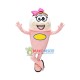 Pink & White Ice Cream Mascot Costume Pink & White Ice Cream Mascot Costume