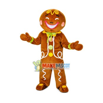 Top Quality Gingerbread Man Mascot Costume Top Quality Gingerbread Man Mascot Costume